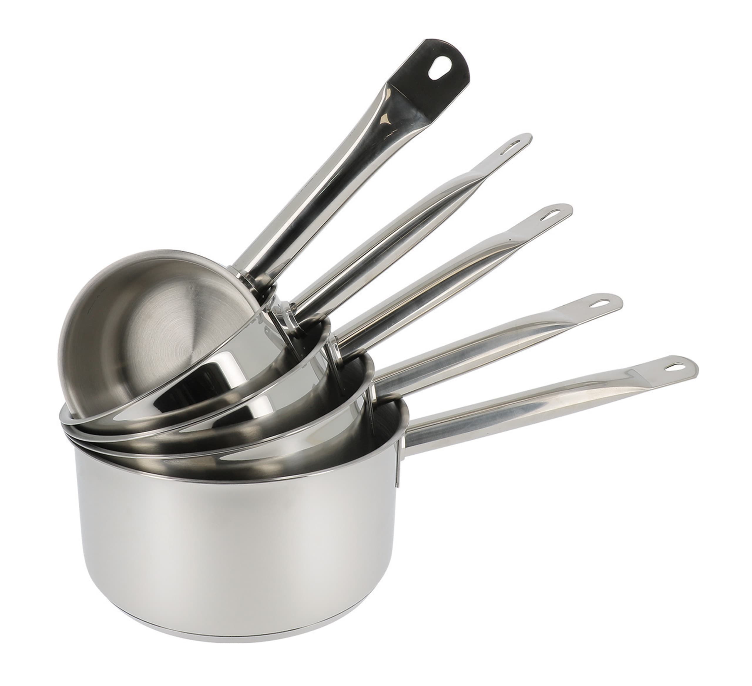SERIE DE 5 CASSEROLES INOX 18/10