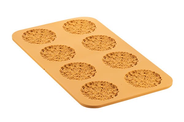 MOULE FLEXIBLE SILIKOMART PROFESSIONNEL 8 RONDS PETITES HERBES - GAMME NATURAE