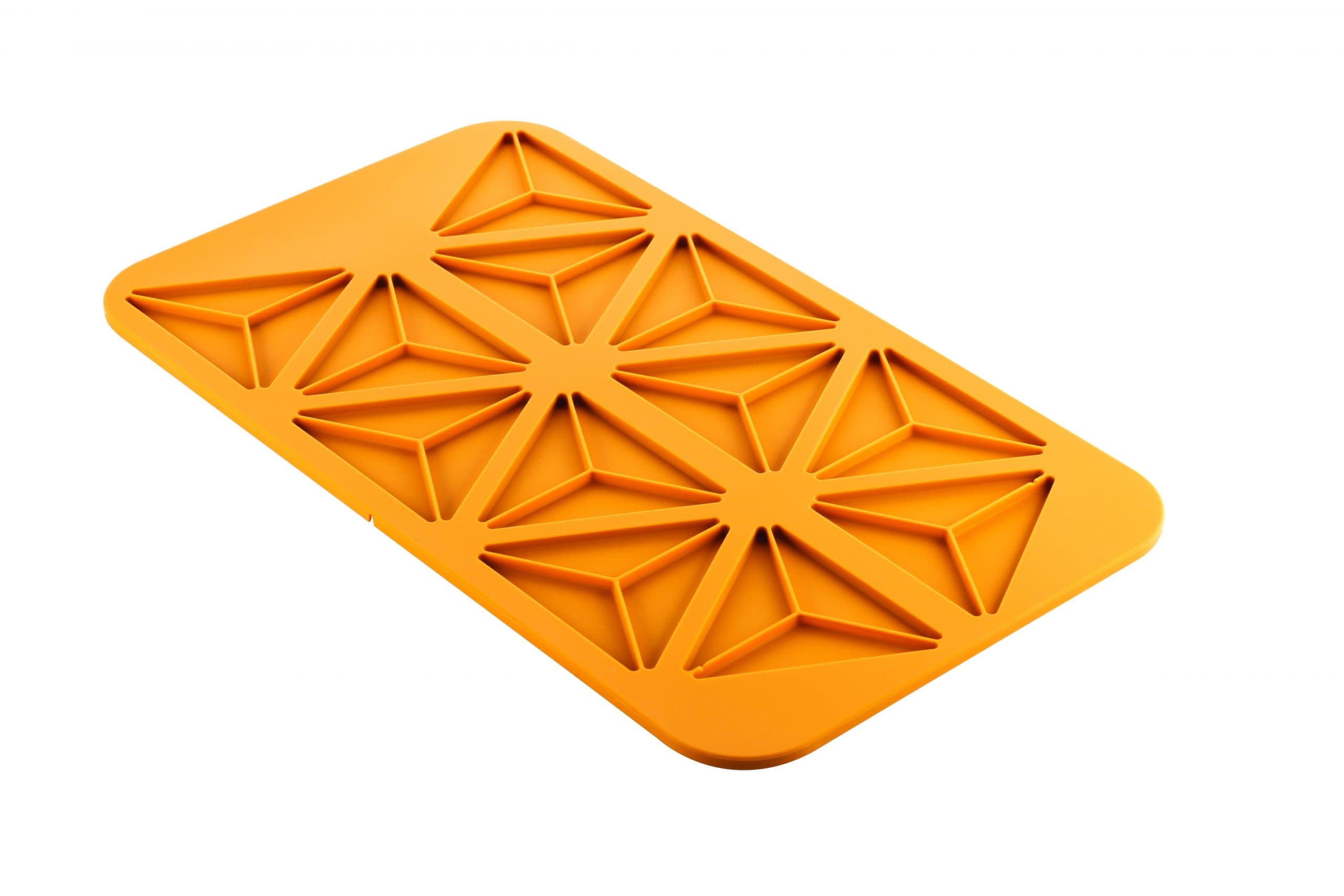 MOULE FLEXIBLE SILIKOMART PROFESSIONNEL DE 12 SERIES DE TRIANGLES -GAMME NATURAE