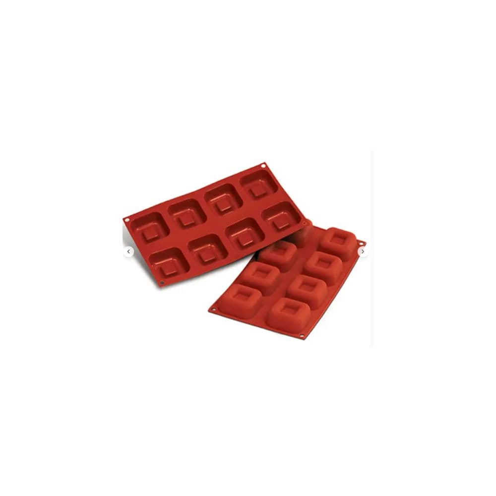 MOULE SILIKOMART PROFESSIONNEL SAVARINS CARRES - GAMME SILICON FLEX