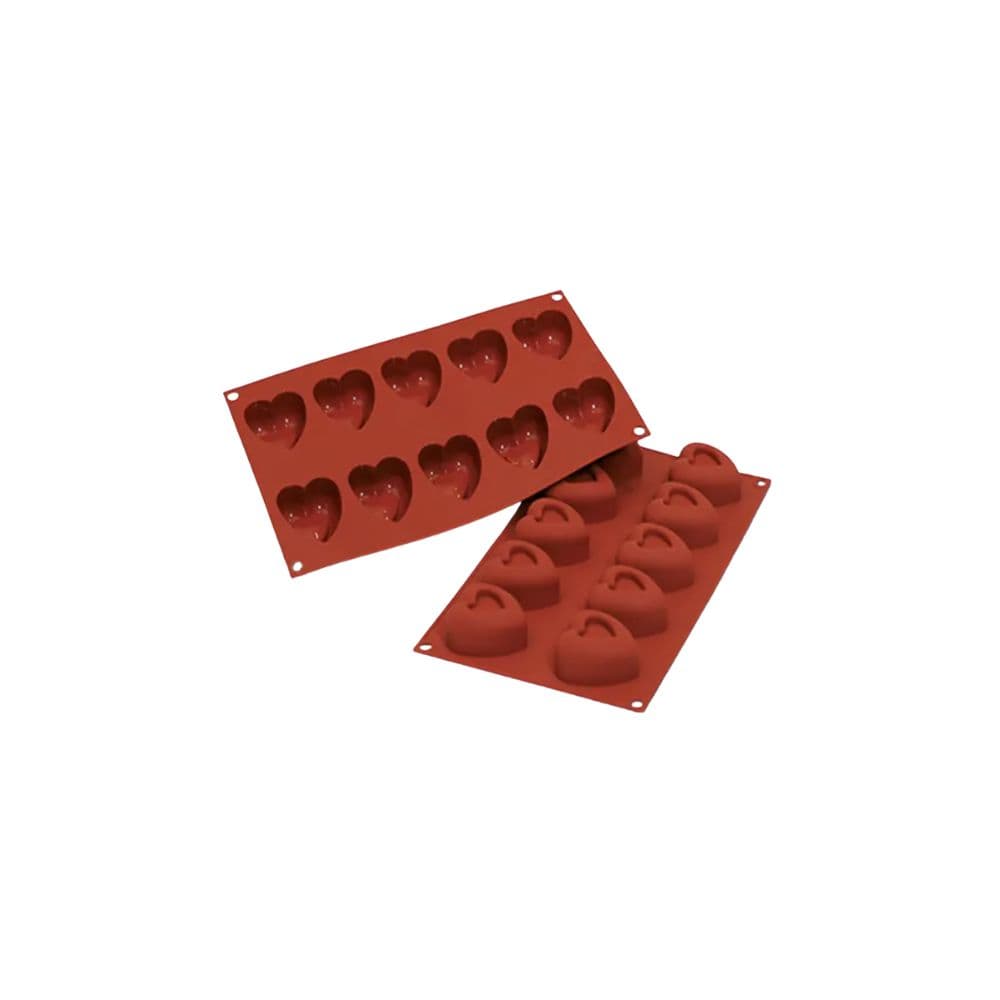 MOULE SILIKOMART PROFESSIONNEL SAVARINS COEURS -GAMME SILICON FLEX