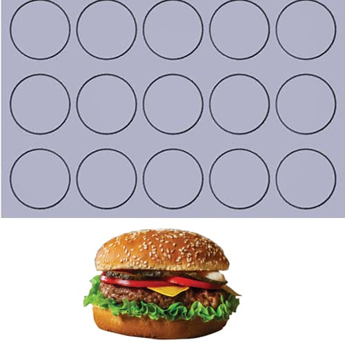 TOILE DE CUISSON MAE PROFESSIONNEL 15 HAMBURGERS - GAMME FIBERMAE