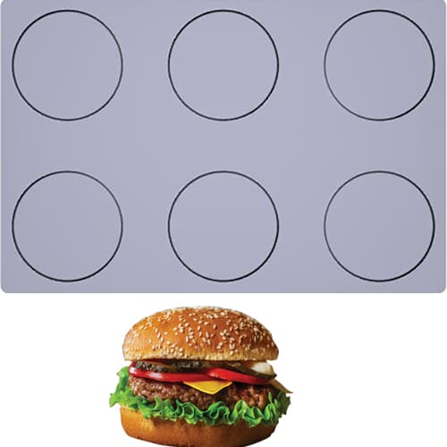TOILE DE CUISSON MAE PROFESSIONNEL 6 HAMBURGERS - GAMME FIBERMAE