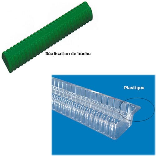 GOUTTIERE A BUCHE PLASTIQUE ANNELEE FOND PLAT