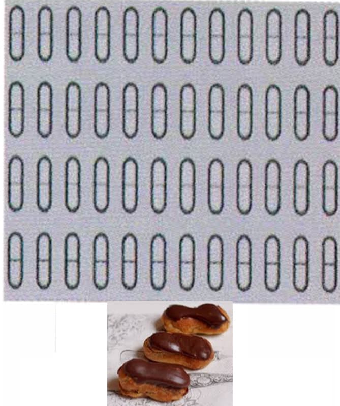 TOILE DE CUISSON MAE PROFESSIONNEL 48 MINI ECLAIRS - GAMME FIBERMAE