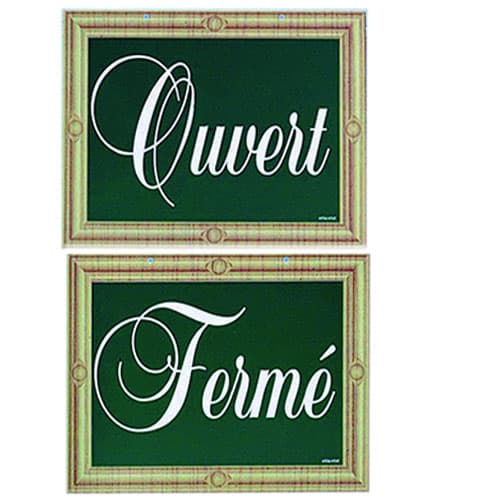 PANCARTE \"OUVERT\" \"FERME\"
