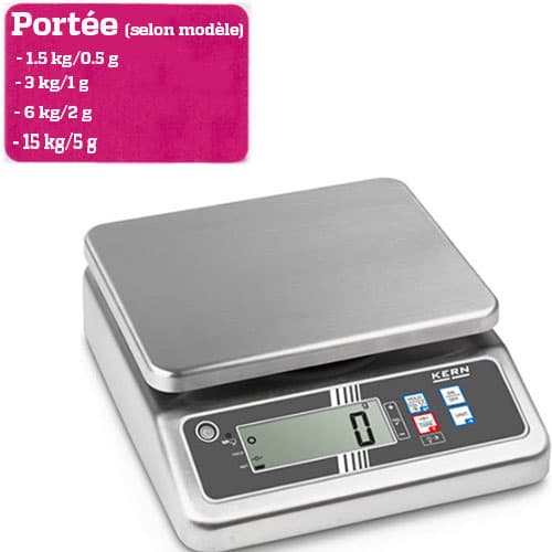 BALANCE DE TABLE - Portée maximale 1.5 à 15 kg selon modèle