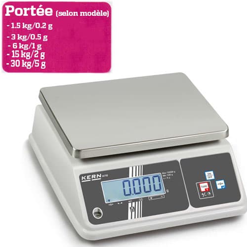 BALANCE DE TABLE - Portée maximale 1.5 à 30 kg - Lecture 0.2 à 5g selon modèle