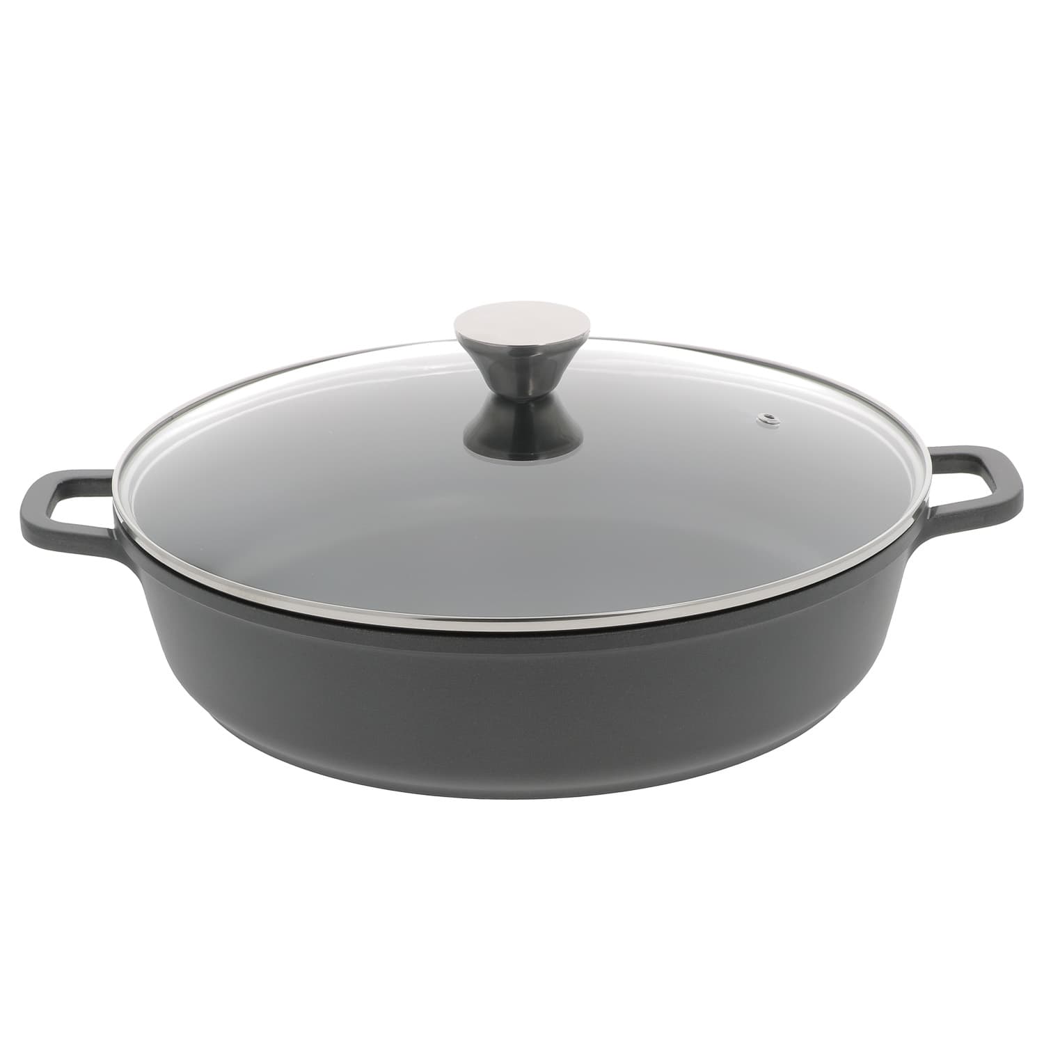 FAITOUT BAS ANTI ADHESIF FONTE D ALUMINIUM AVEC COUVERCLE