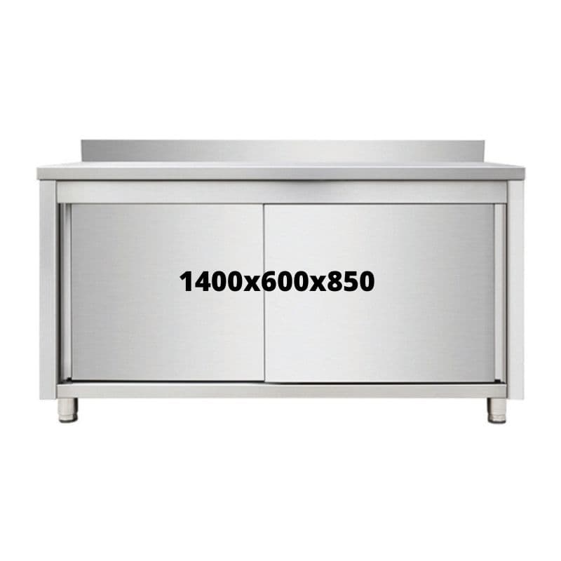 MEUBLE DE RANGEMENT INOX 1400X600X850 AVEC DOSSERET