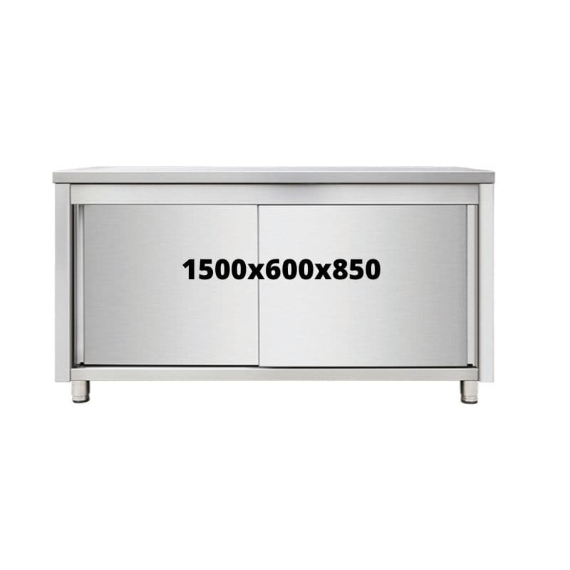 MEUBLE DE RANGEMENT INOX 1500X600X850 SANS DOSSERET
