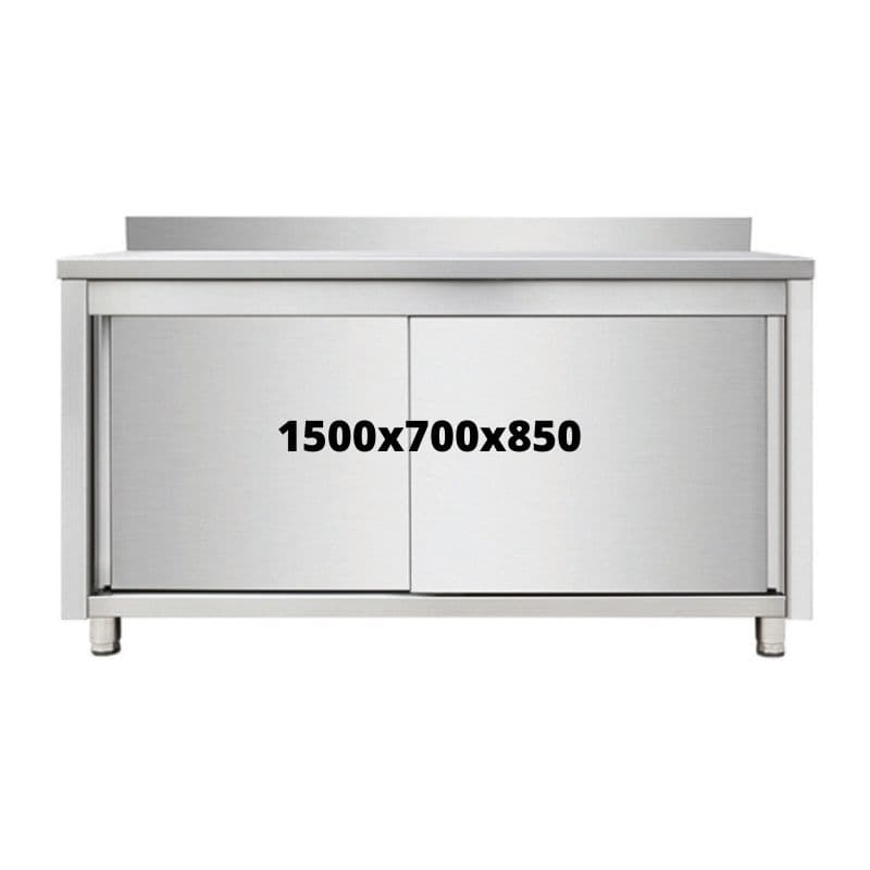 MEUBLE DE RANGEMENT INOX 1500X700X850 AVEC DOSSERET