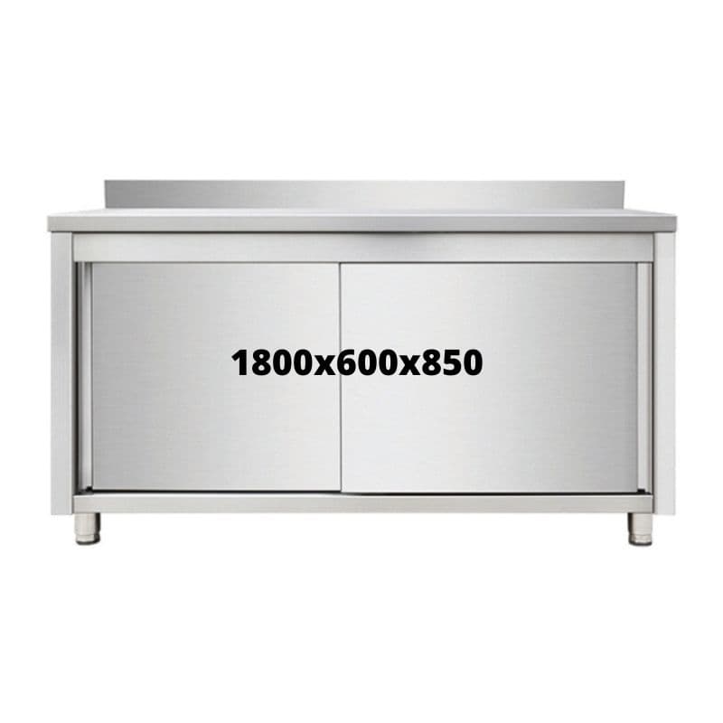 MEUBLE DE RANGEMENT INOX 1800X600X850 AVEC DOSSERET