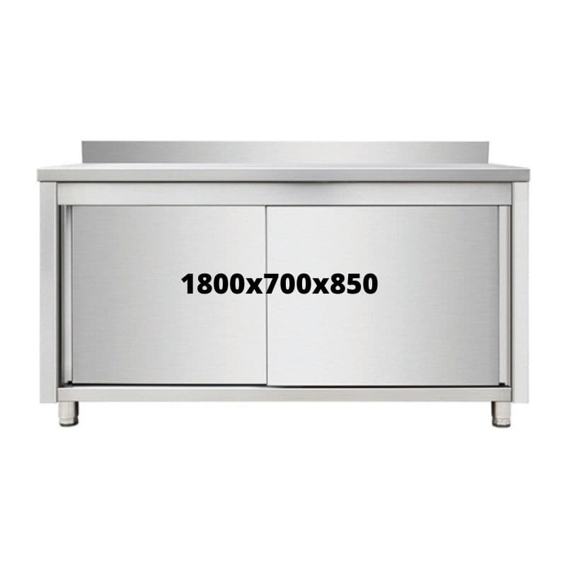 MEUBLE DE RANGEMENT INOX 1800X700X850 AVEC DOSSERET