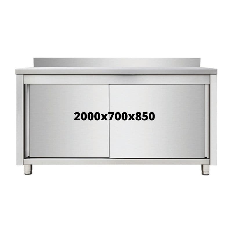 MEUBLE DE RANGEMENT INOX 2000X700X850 AVEC DOSSERET