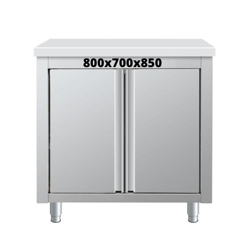 MEUBLE DE RANGEMENT INOX 800X700X850 SANS DOSSERET