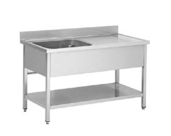 PLONGE INOX 1000X600X850 1 BAC-EGOUTTOIR A DROITE