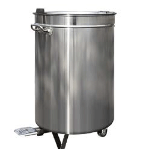 POUBELLE INOX RONDE 80 LITRES