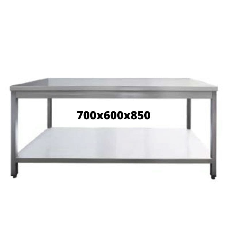 TABLE INOX 700X600X850 SANS DOSSERET