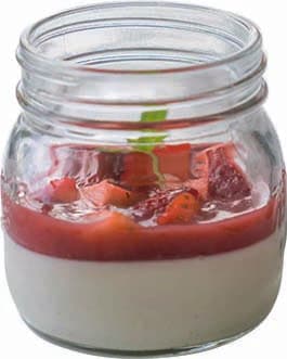 POT EN VERRE AVEC COUVERCLE EN PLASTIQUE