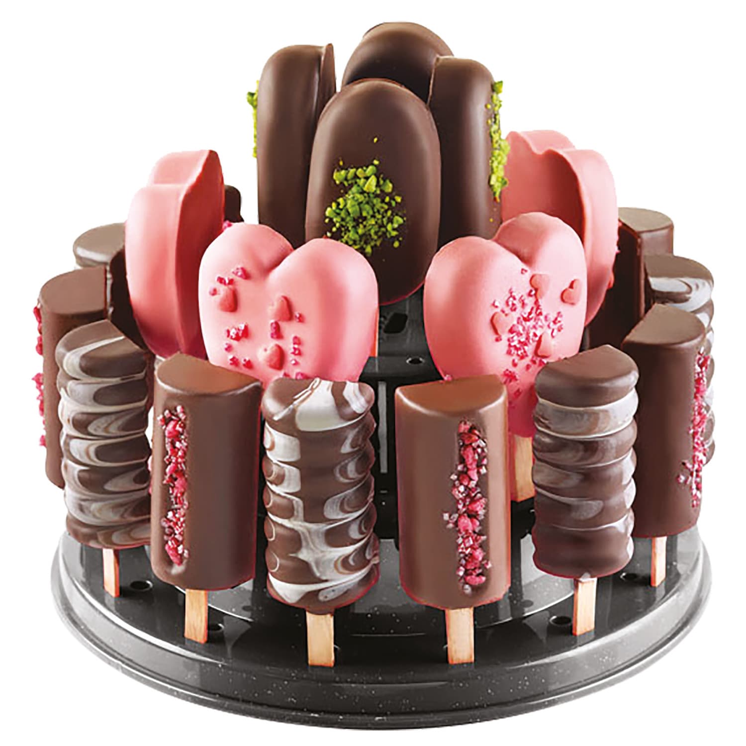PRESENTOIR SUCETTES - FOND NOIR - CAPACITE 27 SUCETTES