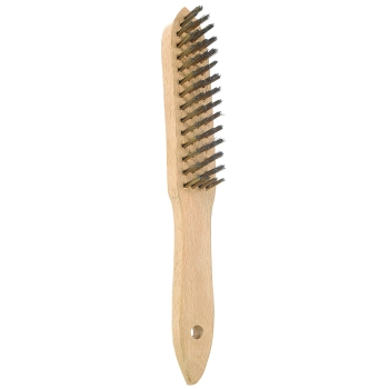 BROSSE METALLIQUE AVEC MANCHE POUR GRILL - 295X32 MM