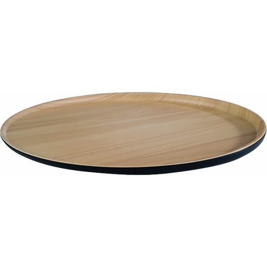 PLATEAU MELAMINE Ø 315 MM - EXTERIEUR NOIR